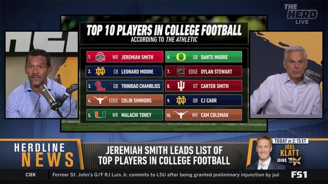 The Athletic's top 100 college football players list sparks debate