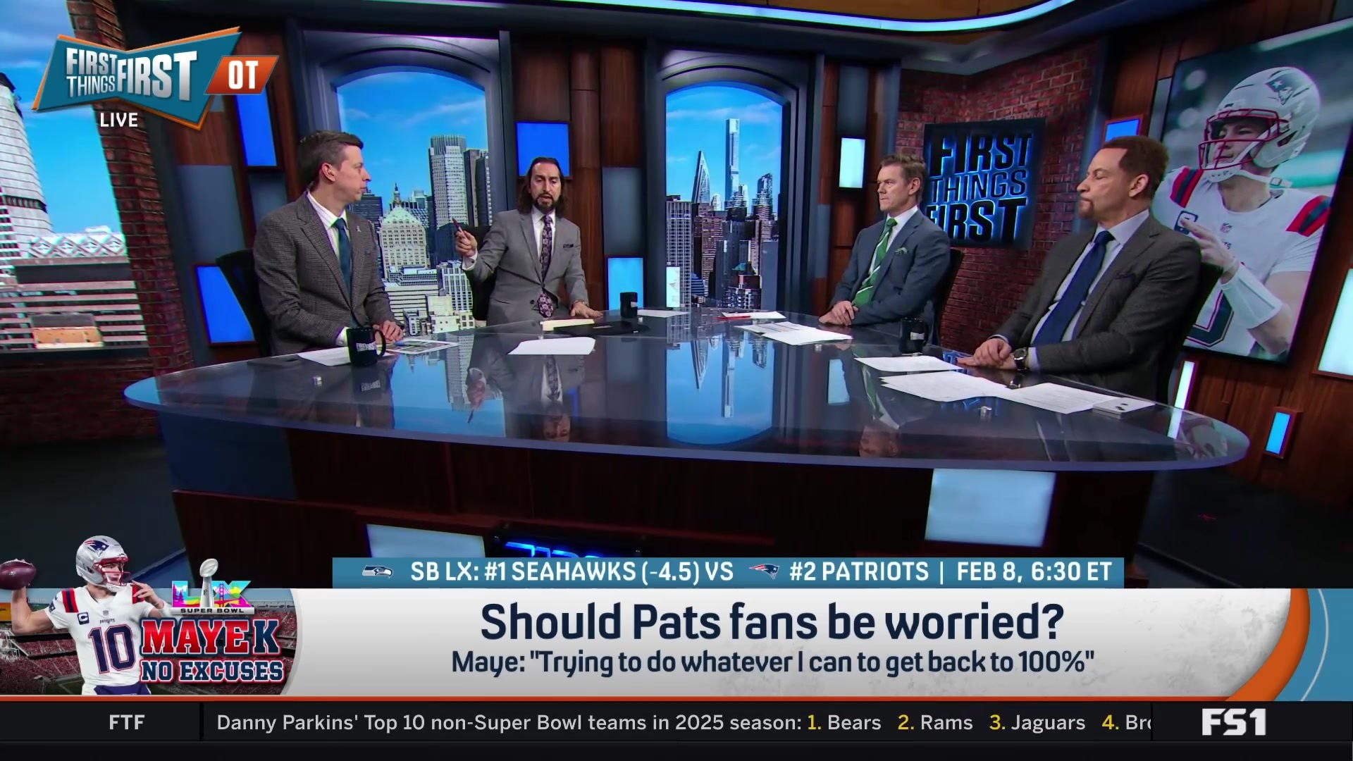 Analyst expresses worry about Drake Maye's playoff performance despite shoulder injury