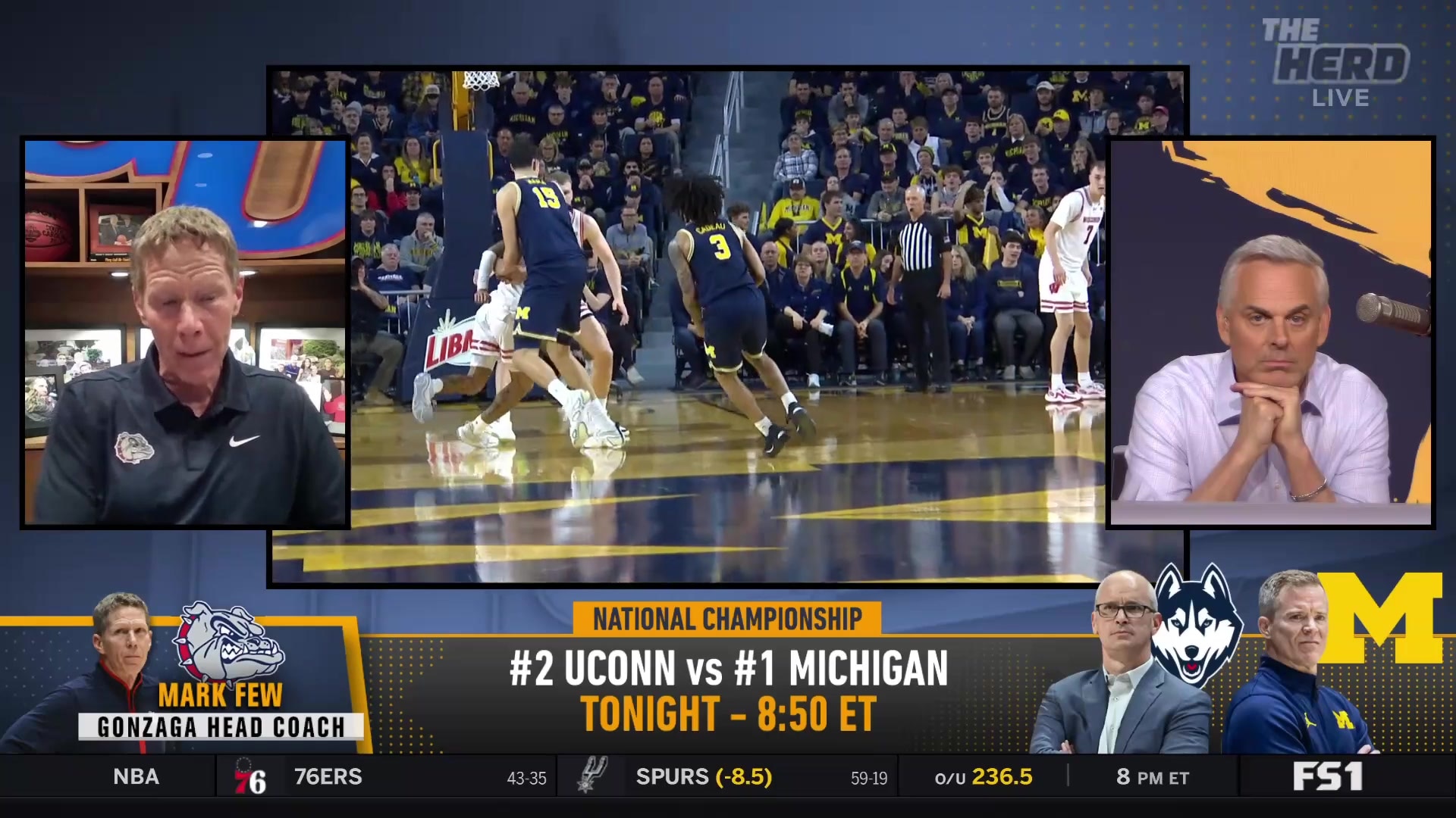 Mark Few on Michigan's physicality ahead of national championship