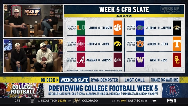 College football Week 5 matchups to watch