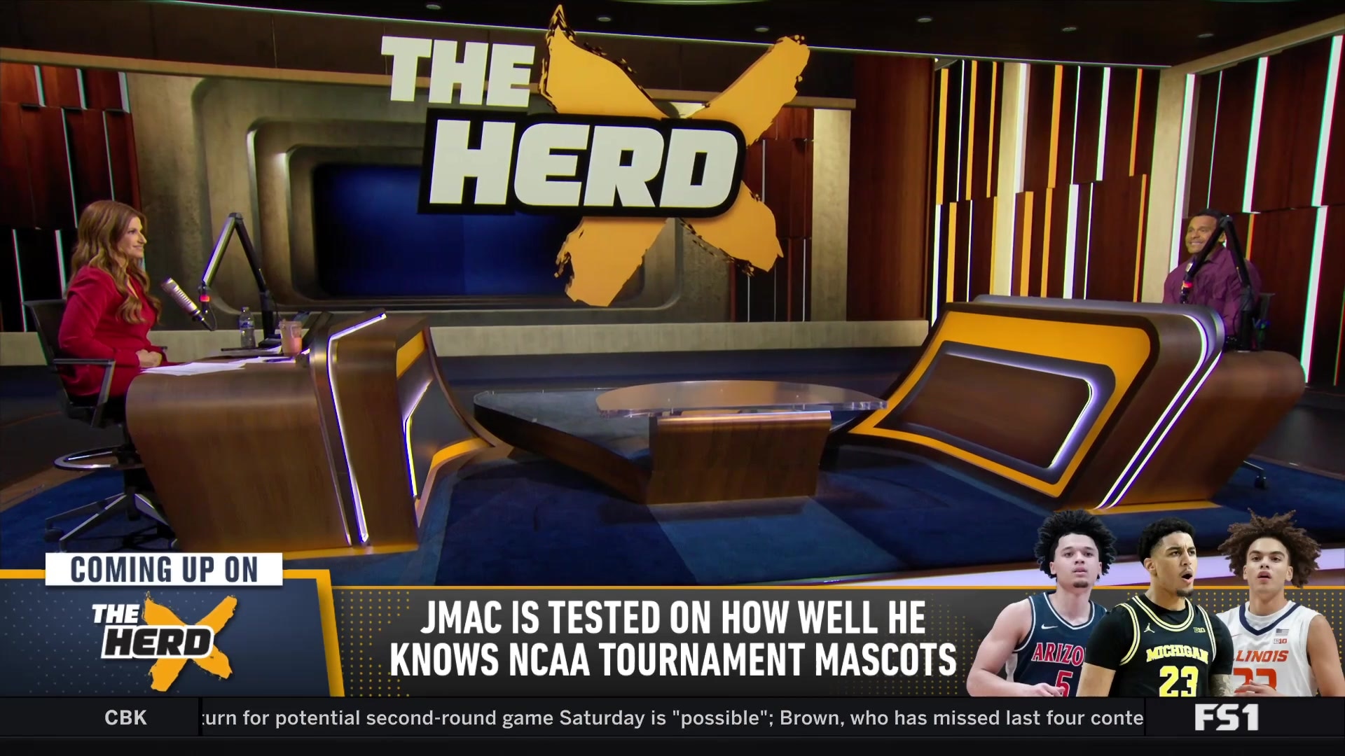 Jason McIntyre prepares for the Mascot or Masc-Not game