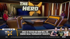 Jason McIntyre prepares for the Mascot or Masc-Not game