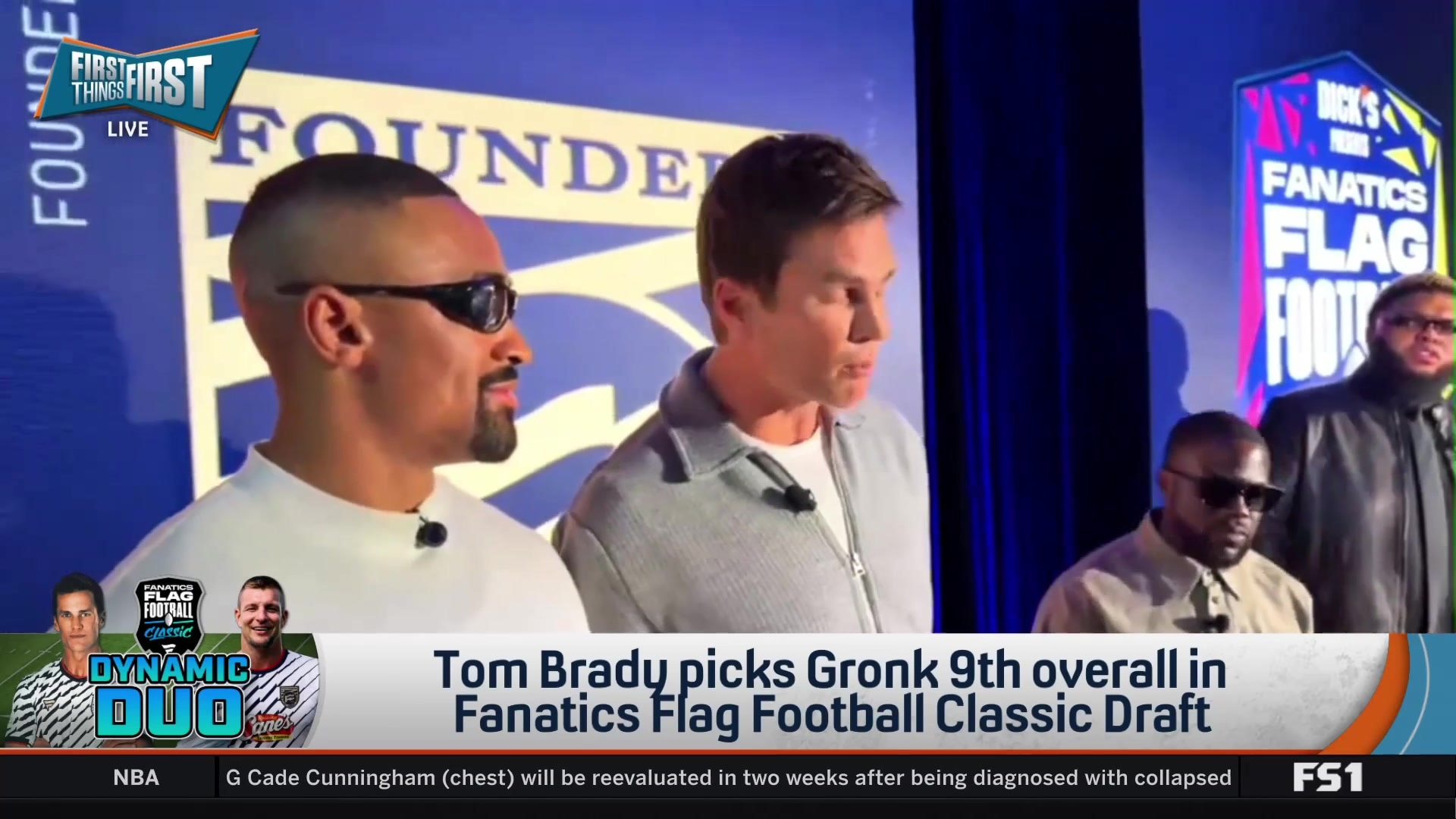 Tom Brady drafts Rob Gronkowski in Flag Football Classic