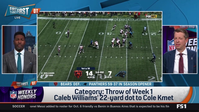 Caleb Williams to Cole Kmet named Throw of Week 1