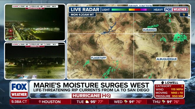 Tropical Storm Marie brings rare September rain to Southern California