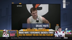 Drake Maye reacts to Super Bowl loss