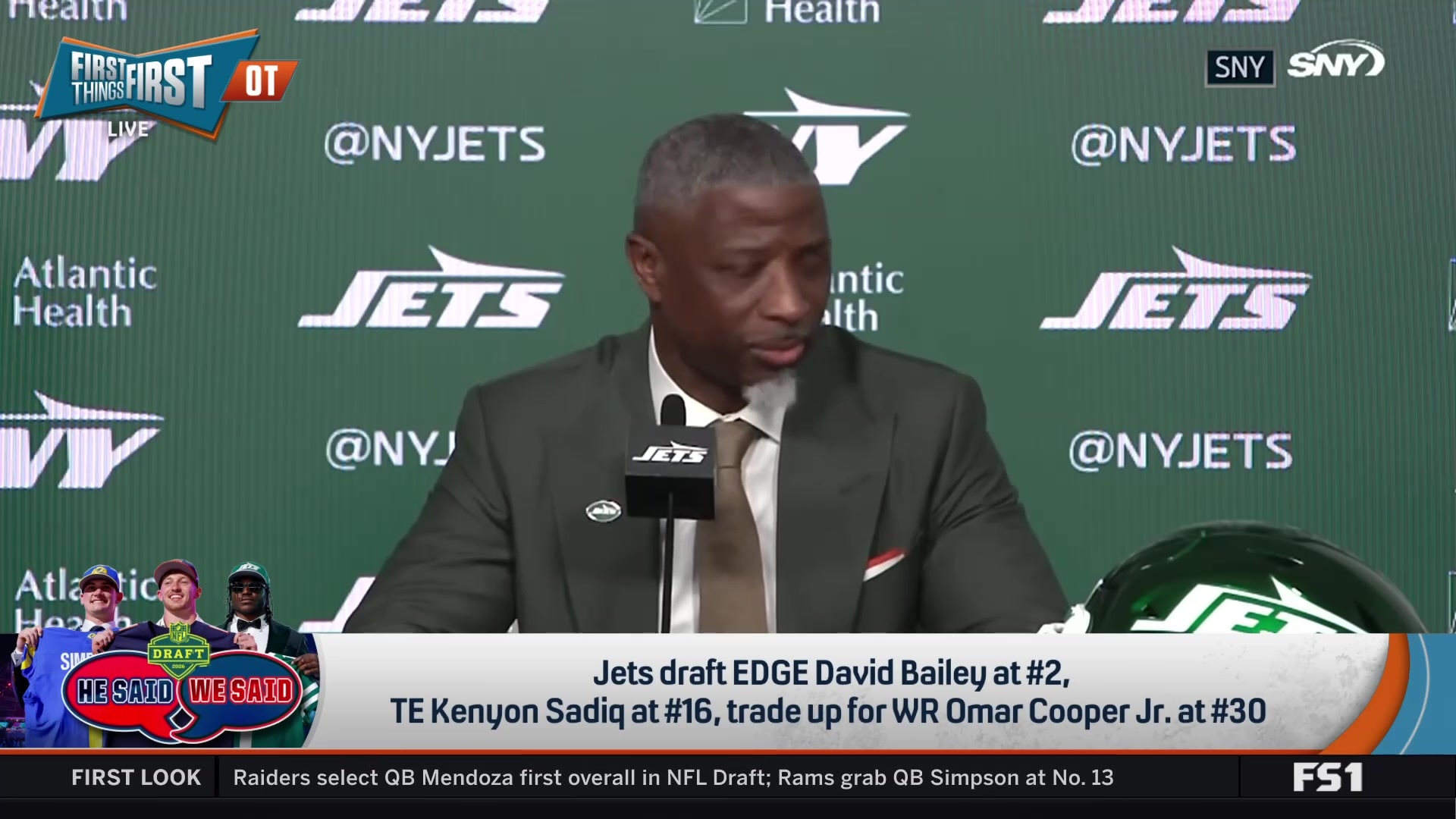 Jets Head Coach Aaron Glenn on their 3 first-round picks