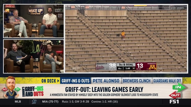 Connor Griffin is out on fans leaving games early