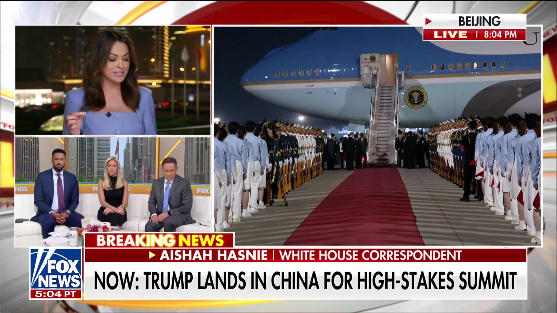 Aishah Hasnie Reports Live: Trump Receives Grand Welcome in Beijing