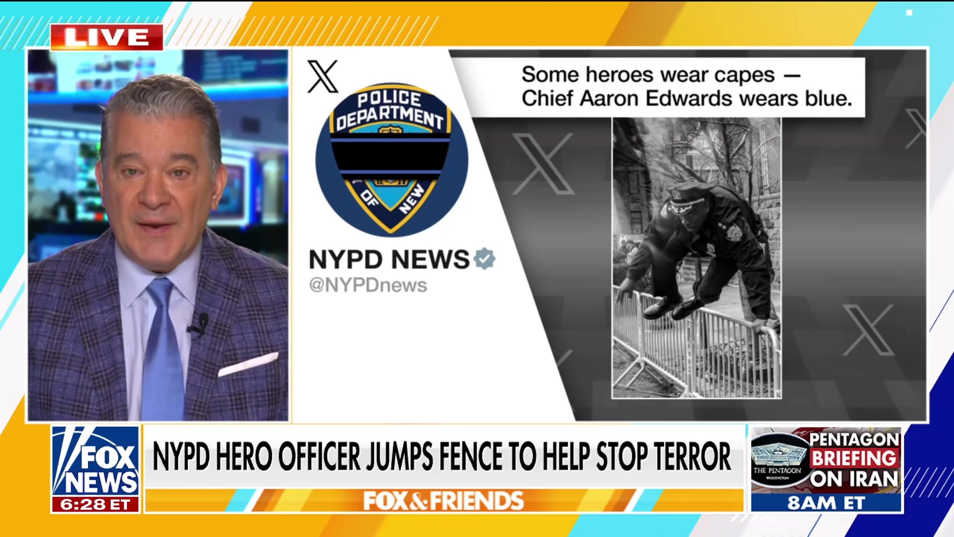 NYPD Hero Chief Jumps Fence to Apprehend Terror Suspect During Protest