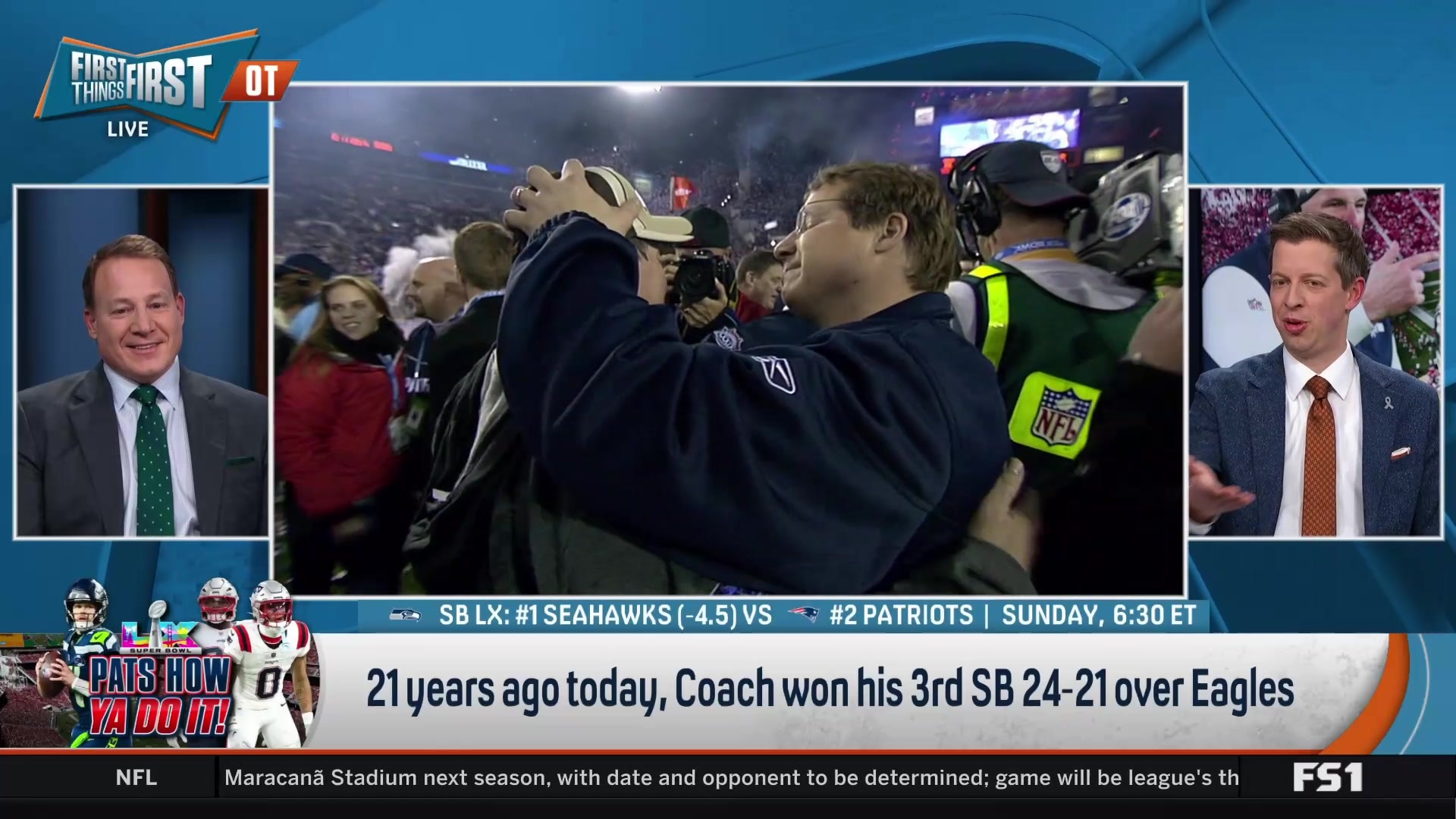 Coach recalls winning his third Super Bowl against the Eagles