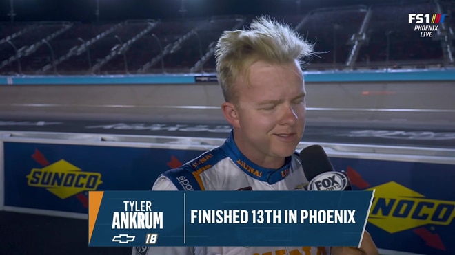 Tyler Ankrum battles right-front damage for 13th-place finish