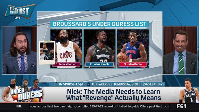 Nick explains the true meaning of 'revenge' to sports media