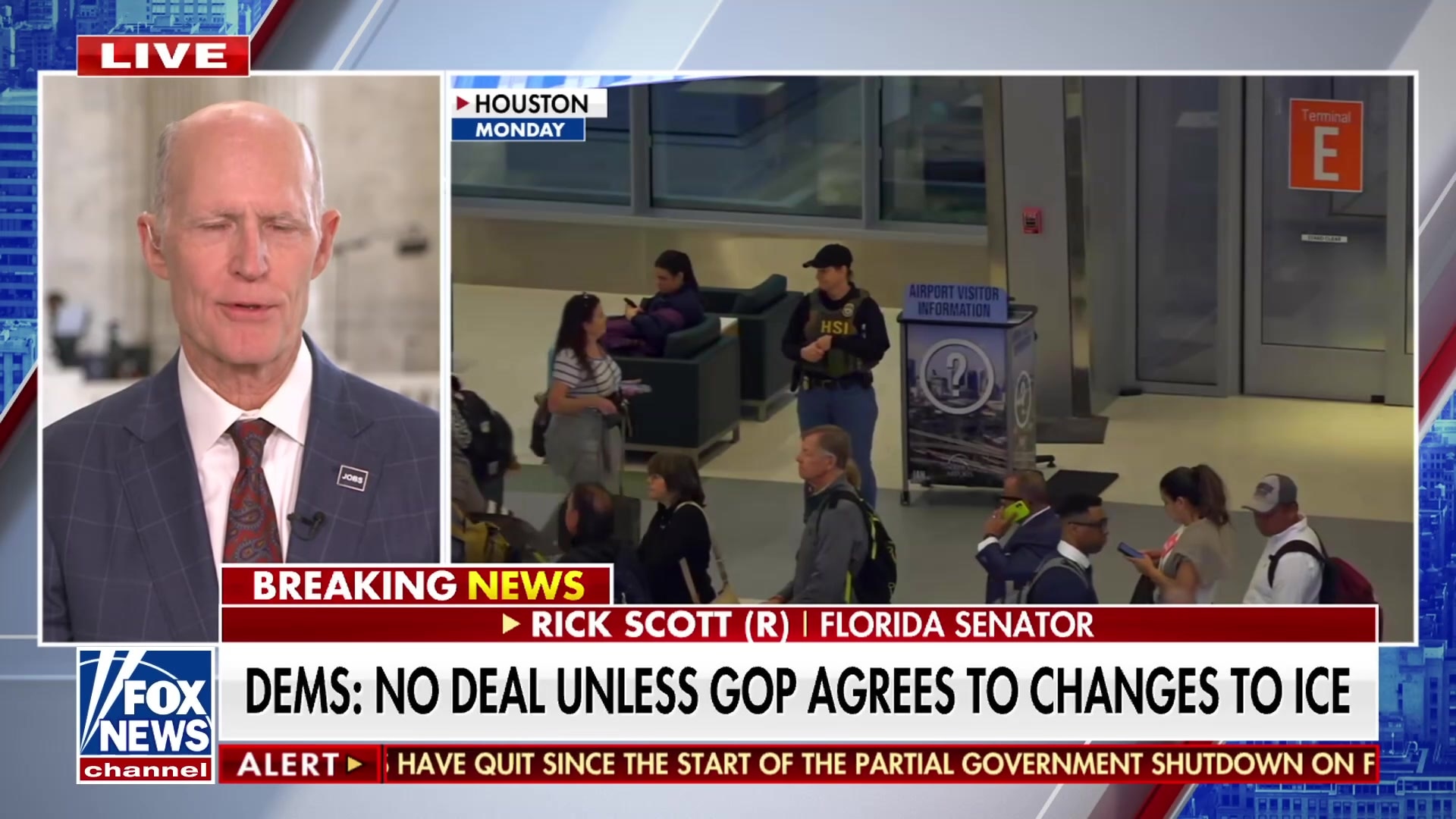 Senator Scott slams Democrats for opposing ICE, ignoring TSA agents' financial plight