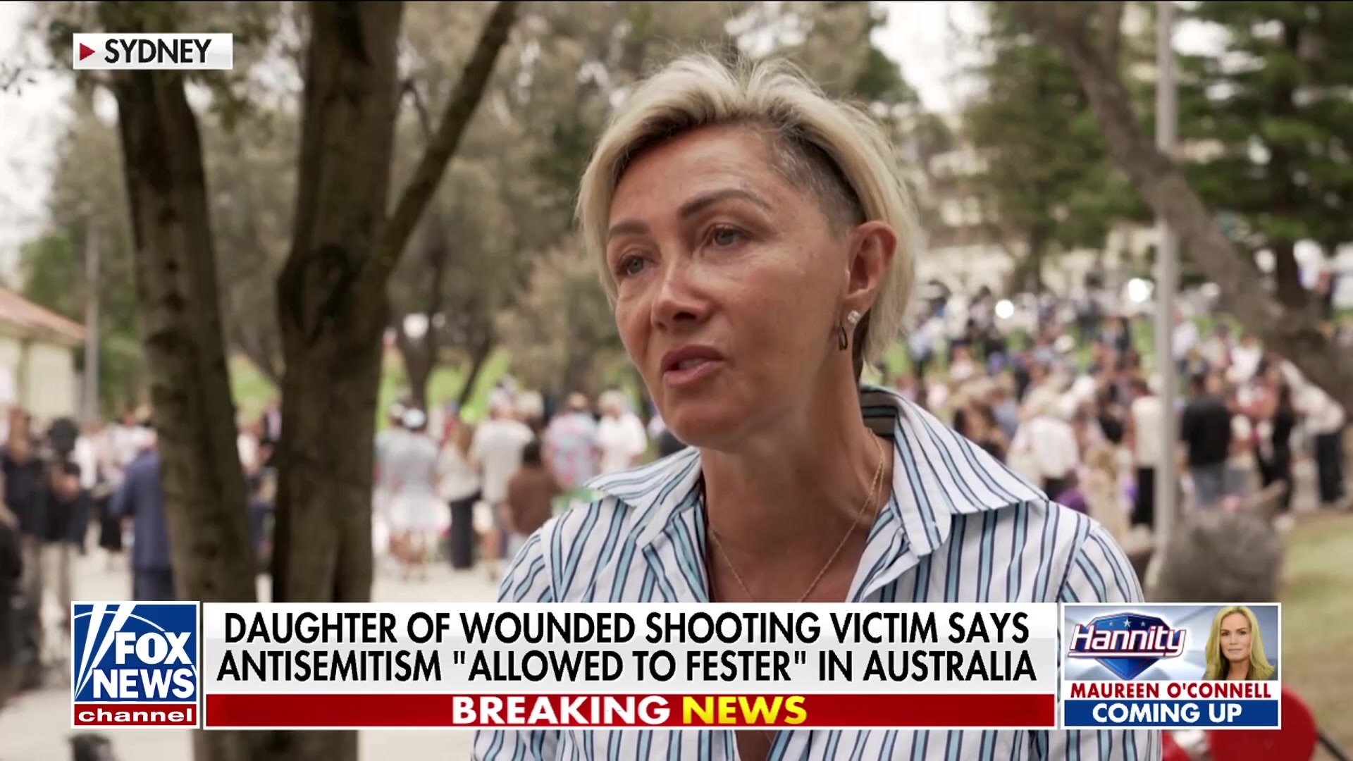 Daughter of wounded shooting victim warns antisemitism 'allowed to fester' in Australia