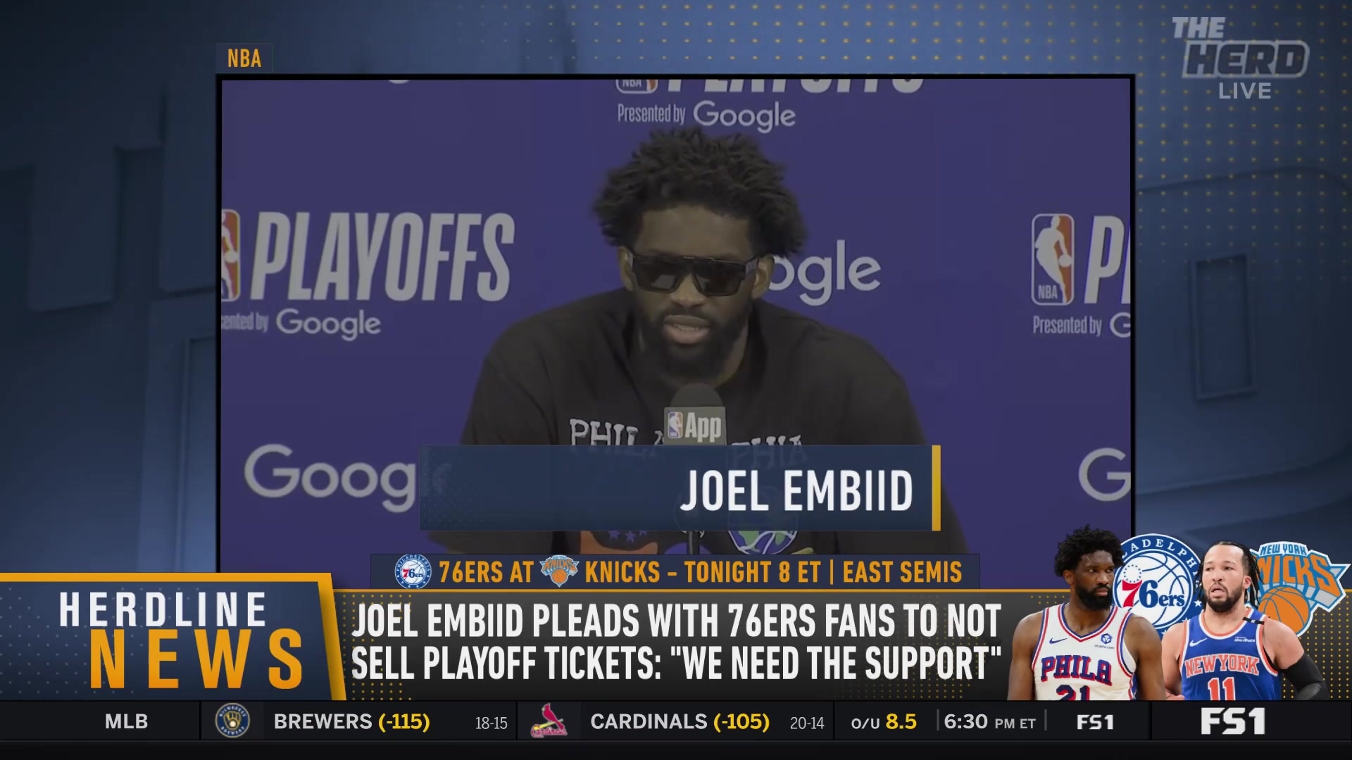 Joel Embiid Pleads With 76ers Fans Not to Sell Playoff Tickets