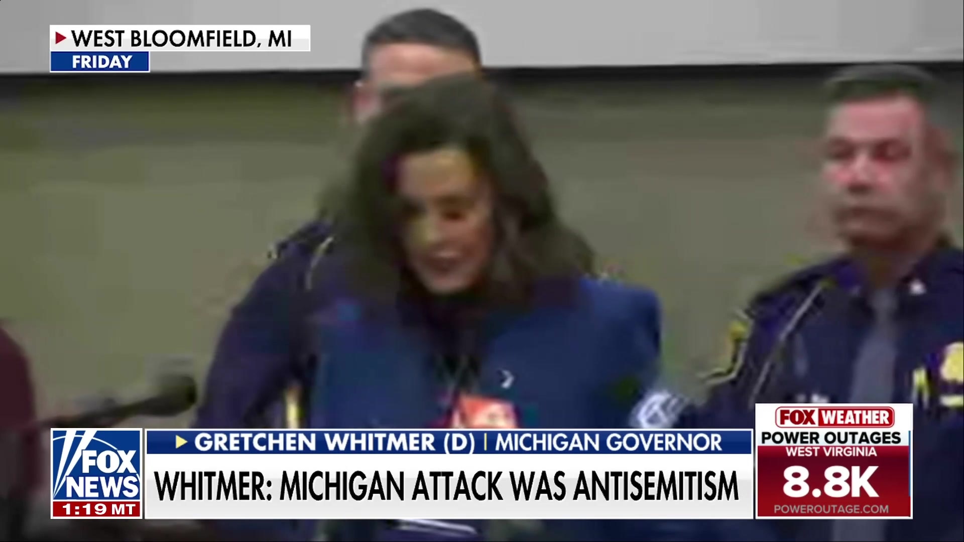 Michigan Governor Gretchen Whitmer condemns antisemitic attack on synagogue