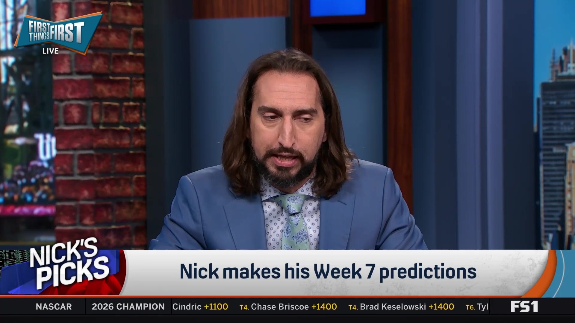 Watch Nick Wright's Week 7 NFL predictions and picks - First Things ...