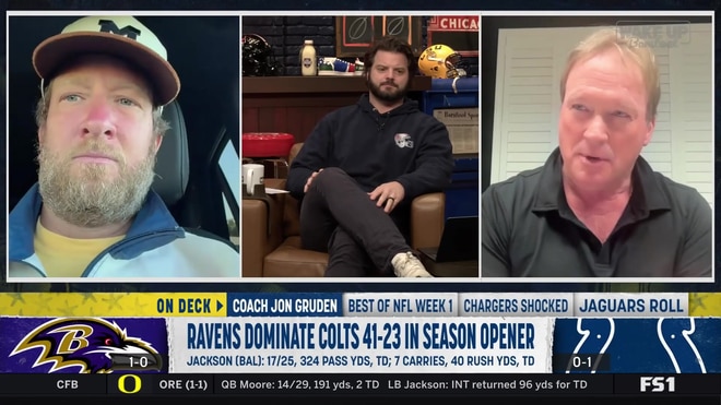 Jon Gruden analyzes Lamar Jackson and the Ravens' strong season opener