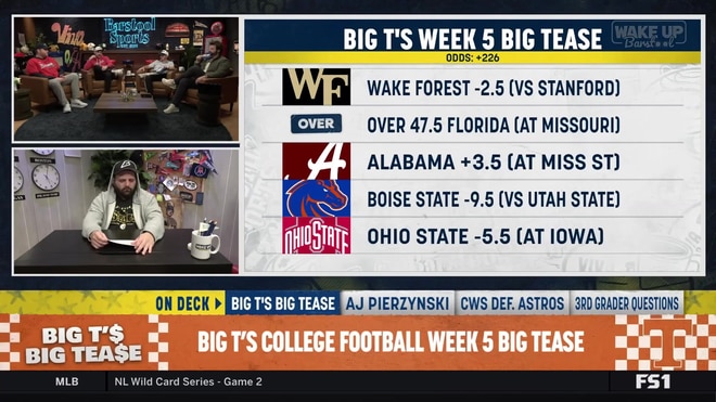 Big T reveals his top college football teaser picks for Week 5