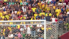 Jaminton Campaz's Powerful Shot is Saved by the Swiss Goalkeeper