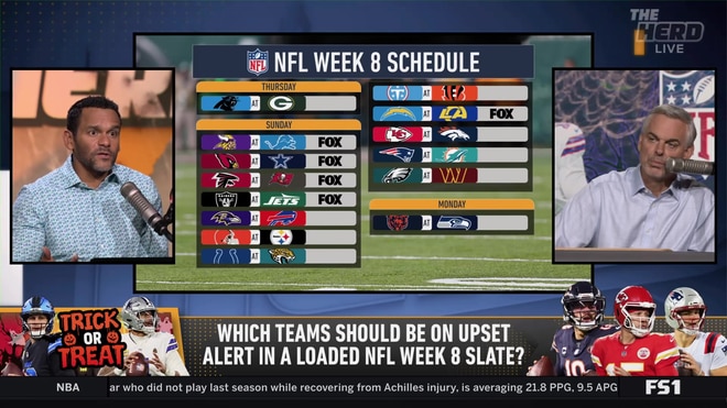 Colin Cowherd and Jason McIntyre break down NFL Week 8 upset alerts