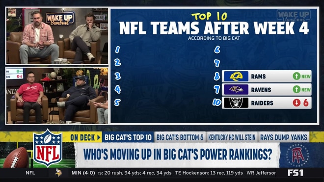 Big Cat ranks Raiders, Ravens, and Rams in his top 10 NFL teams