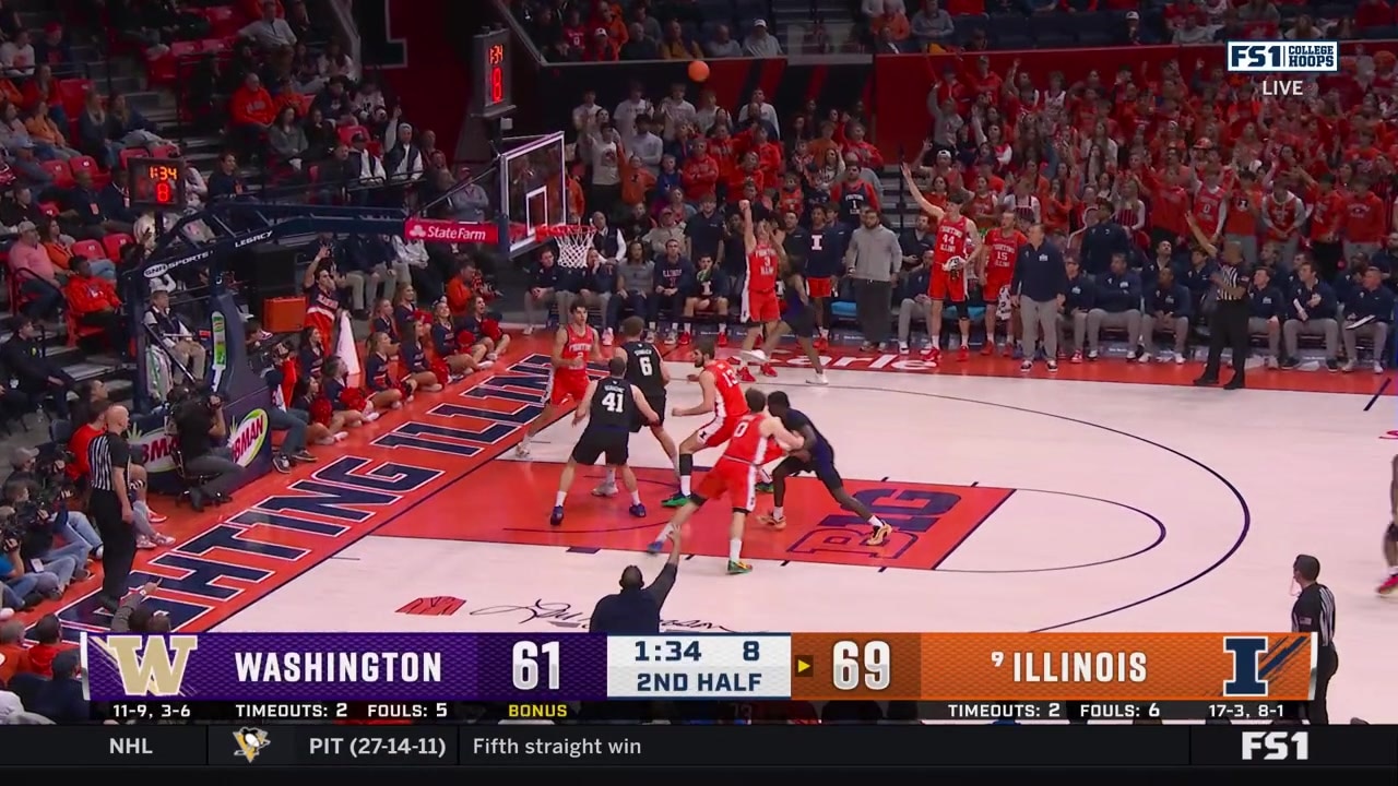 Ben Humrichous drains a clutch three-pointer for Illinois