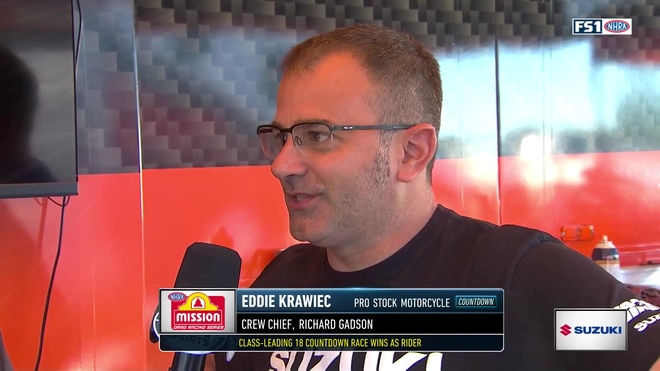 Eddie Krawiec explains track grip challenges and Richard Gadson's growth