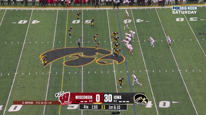 Zach Lutmer forces goal-line fumble to secure touchback for Iowa