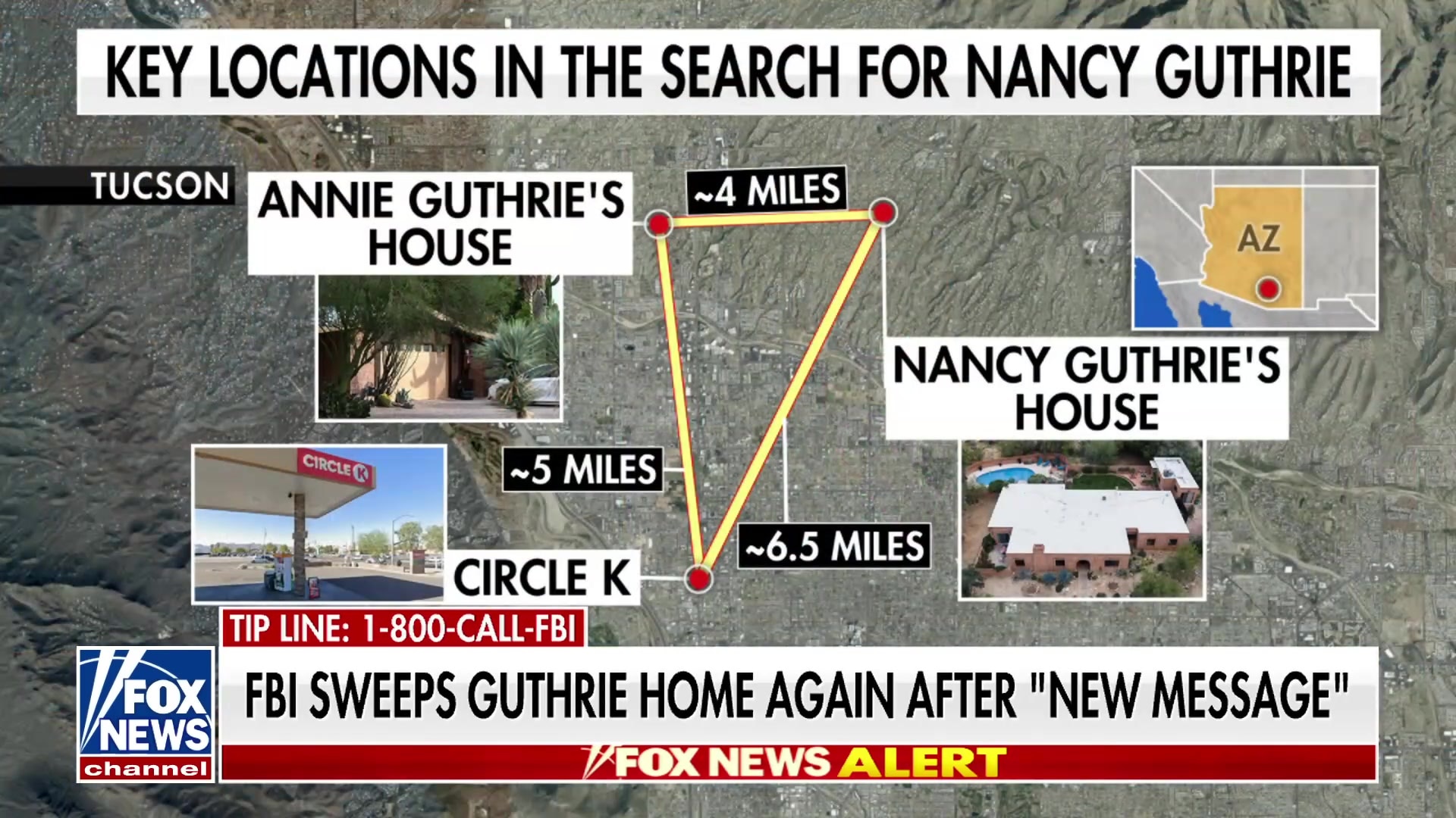 Map reveals key locations in Nancy Guthrie search, terrain complicates efforts