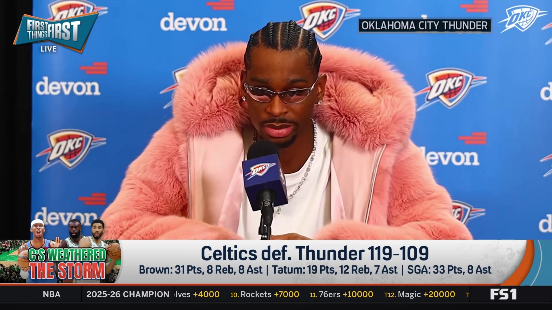 Shai Gilgeous-Alexander on Celtics' playoff-level play after Thunder loss