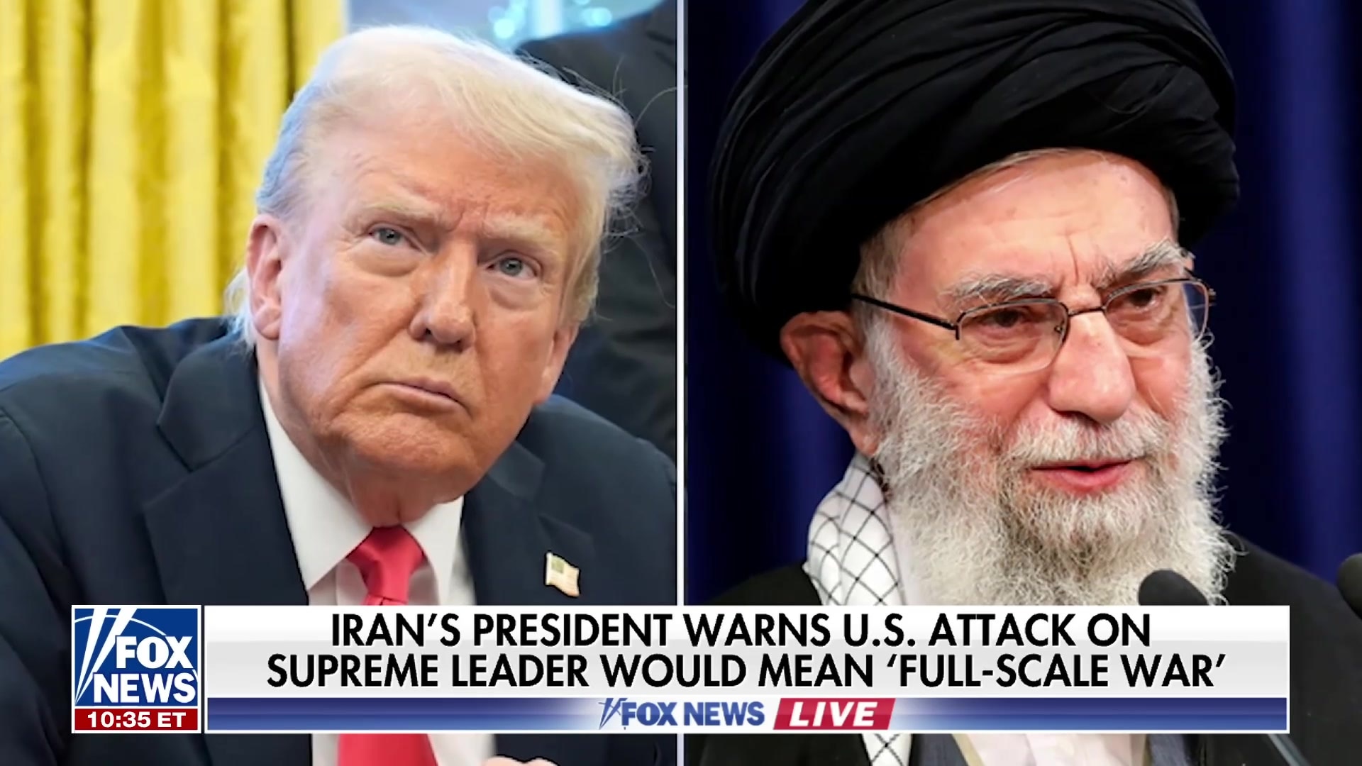 Iran warns US of 'full-scale war' if Supreme Leader attacked