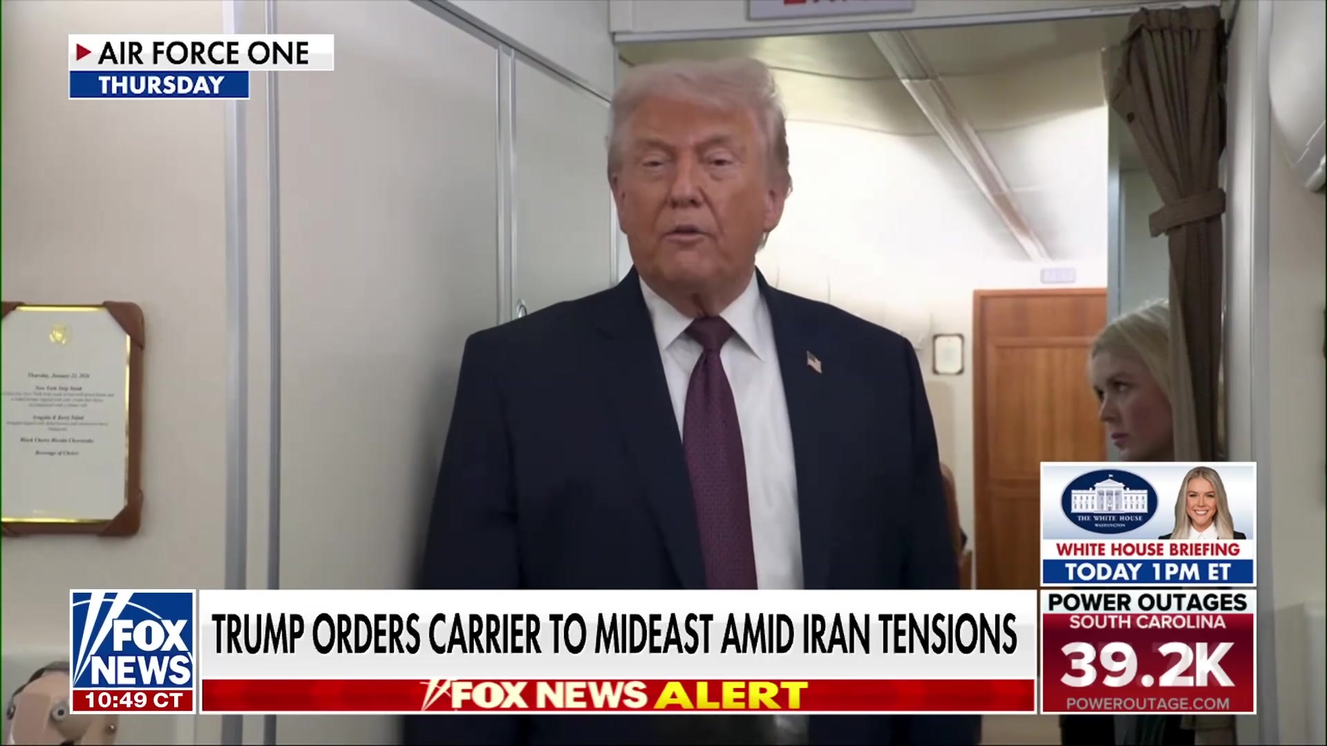Trump warns Iran, orders carrier to Mideast: "We're watching them very closely"