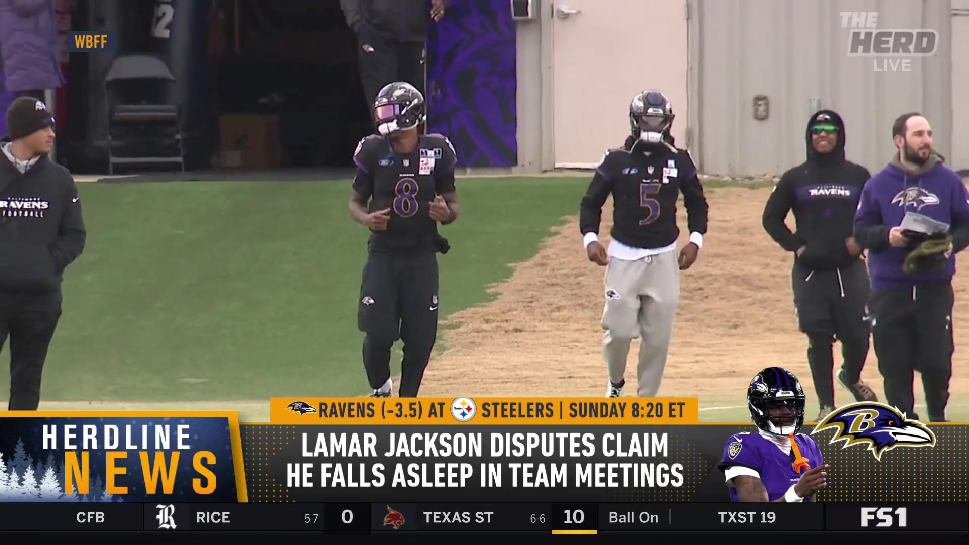 Lamar Jackson denies rumors of falling asleep in team meetings