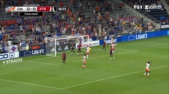 Camilo Vargas makes a diving save to deny FC Cincinnati