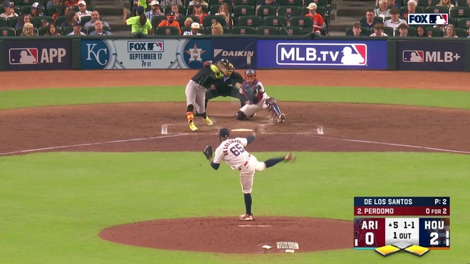 Geraldo Perdomo drives in Tim Tawa with a sacrifice fly