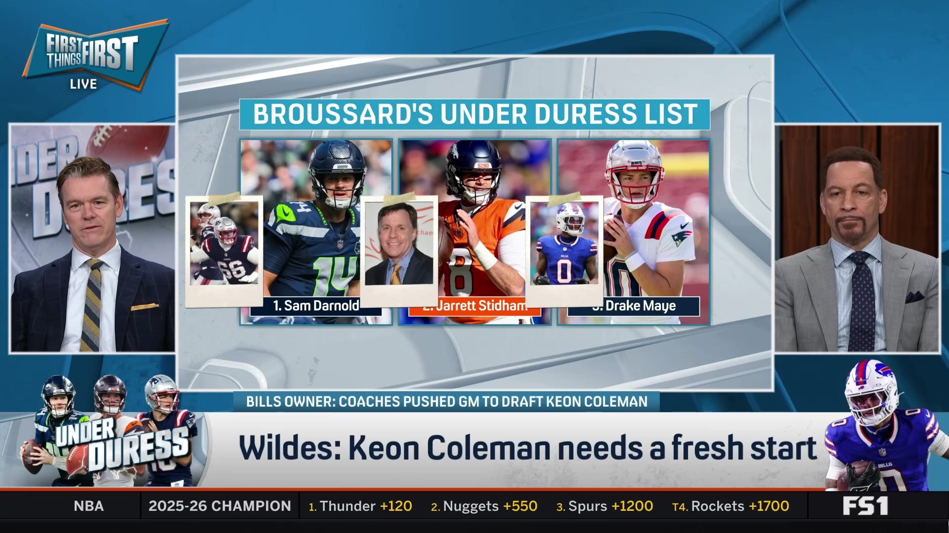Wildes criticizes Bills organization for treatment of Keon Coleman