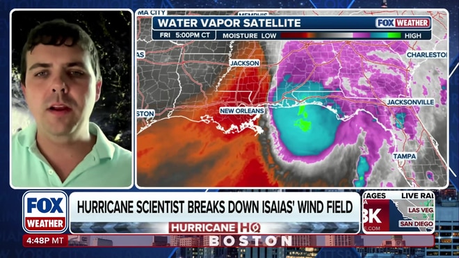 Andy Hazelton explains the unusual wind structure of Hurricane Isaias