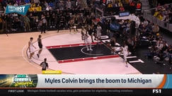 Myles Colvin delivers a spectacular dunk for Michigan