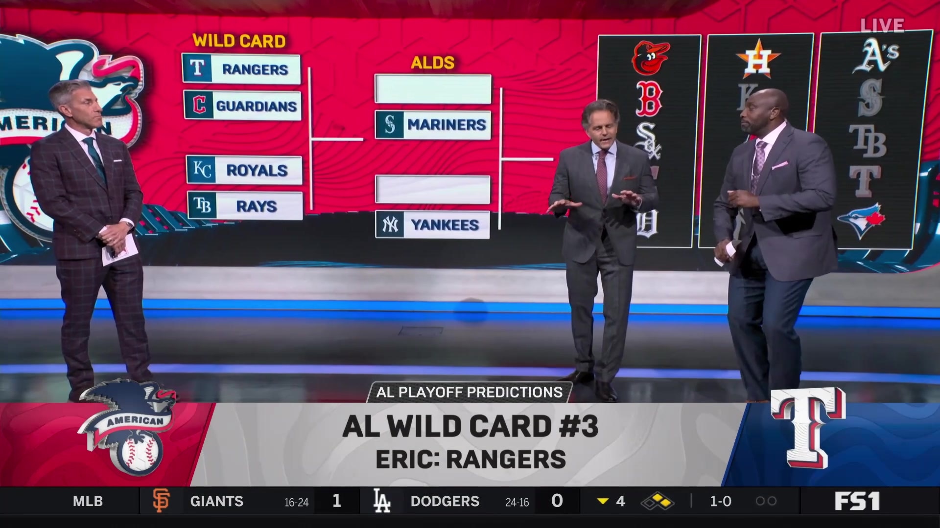 Eric picks Texas Rangers for third AL Wild Card spot