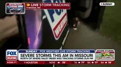Fox Weather reporter experiences tornado sirens and hail in Missouri