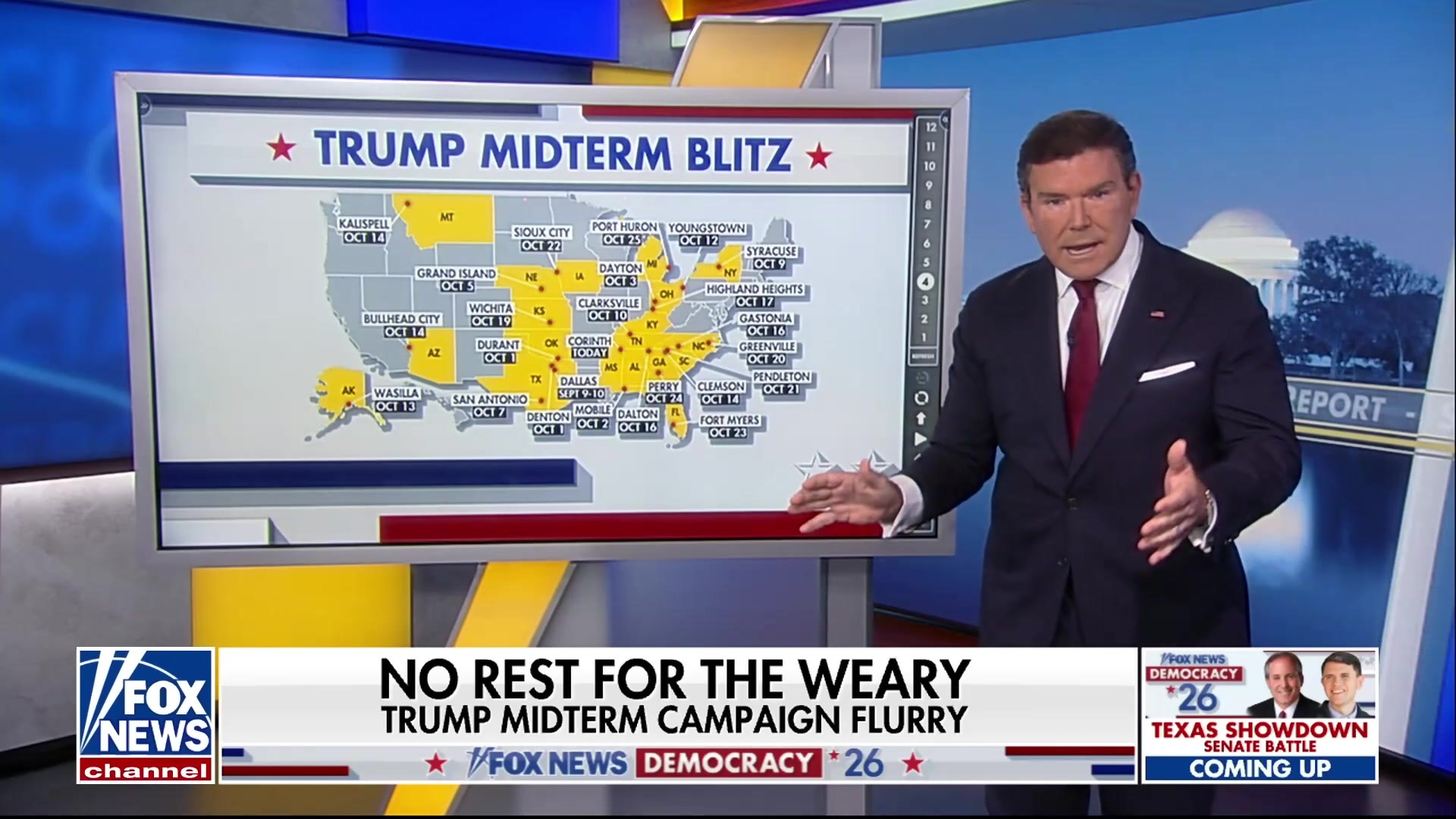 Watch Bret Baier breaks down President Trump's intense midterm campaign ...