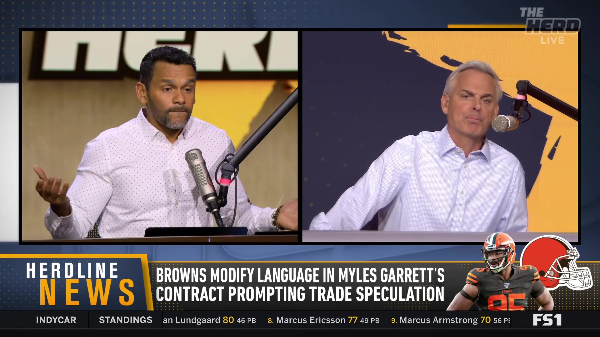 Colin Cowherd questions trading Myles Garrett, compares to Maxx Crosby