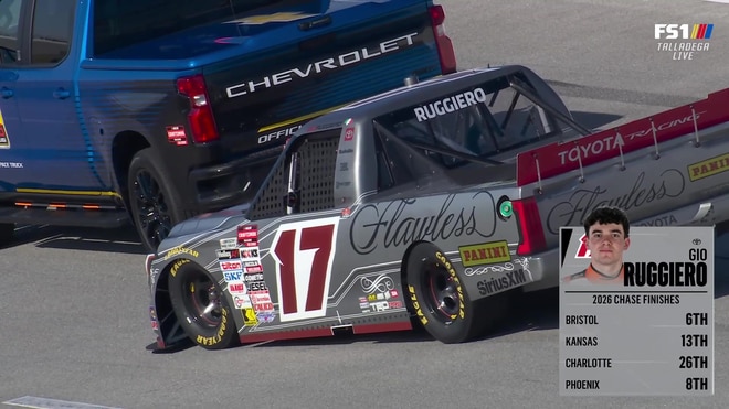 Gio Ruggiero wins Stage 1 at Talladega after chaotic close calls