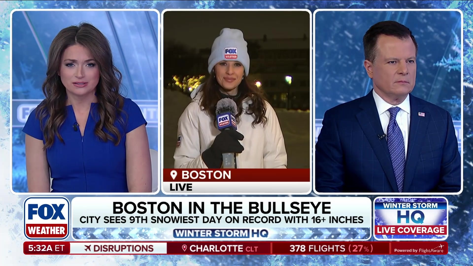 Fox Weather's Melanie Black reports on ocean-enhanced snow in Boston