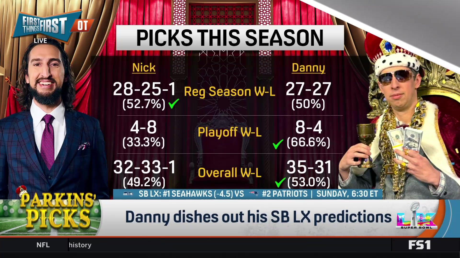 Danny's Super Bowl LX predictions: Seahawks win, Under 45.5 points