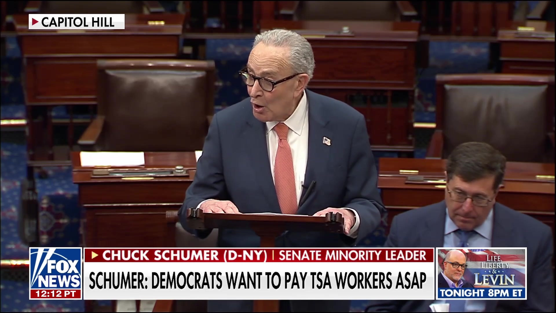 Senator Schumer demands immediate pay for TSA workers, no strings attached
