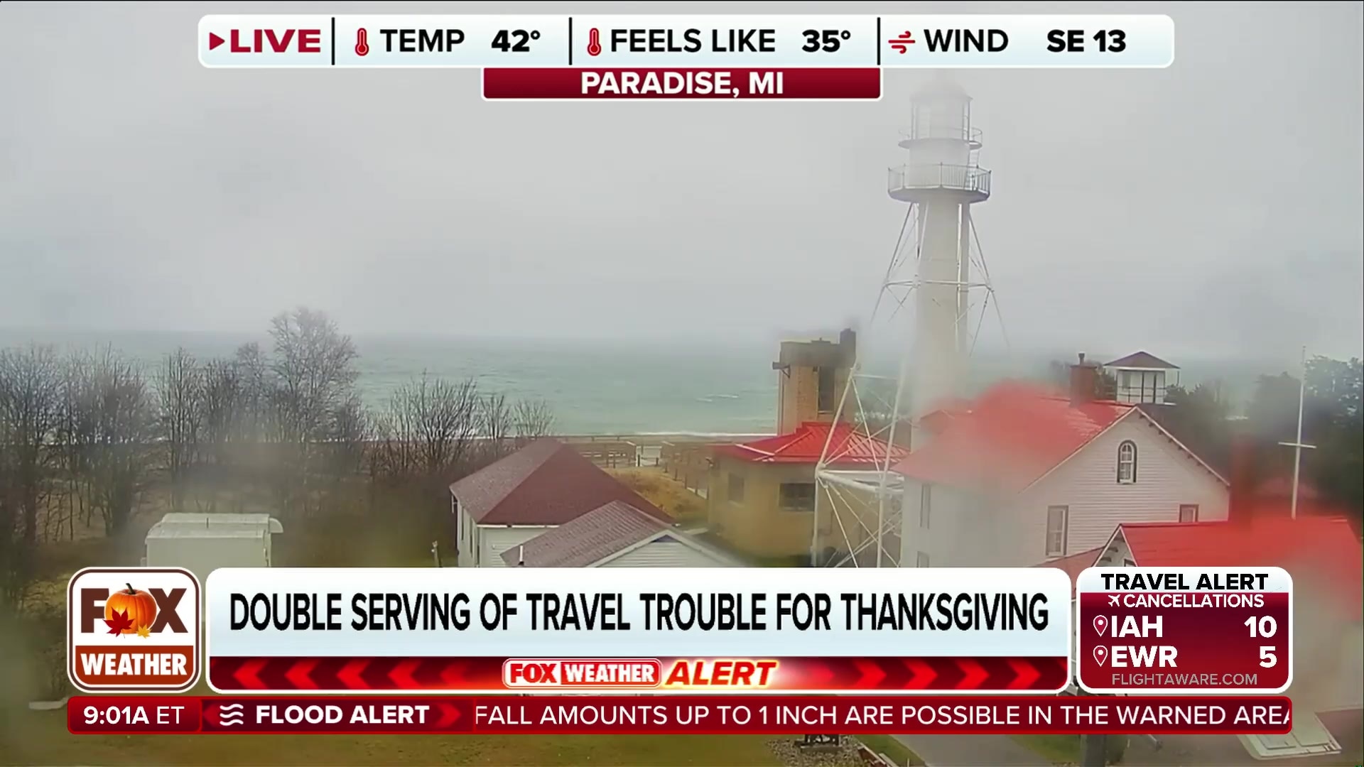 Jackknifed trucks and blinding snow create hazardous travel