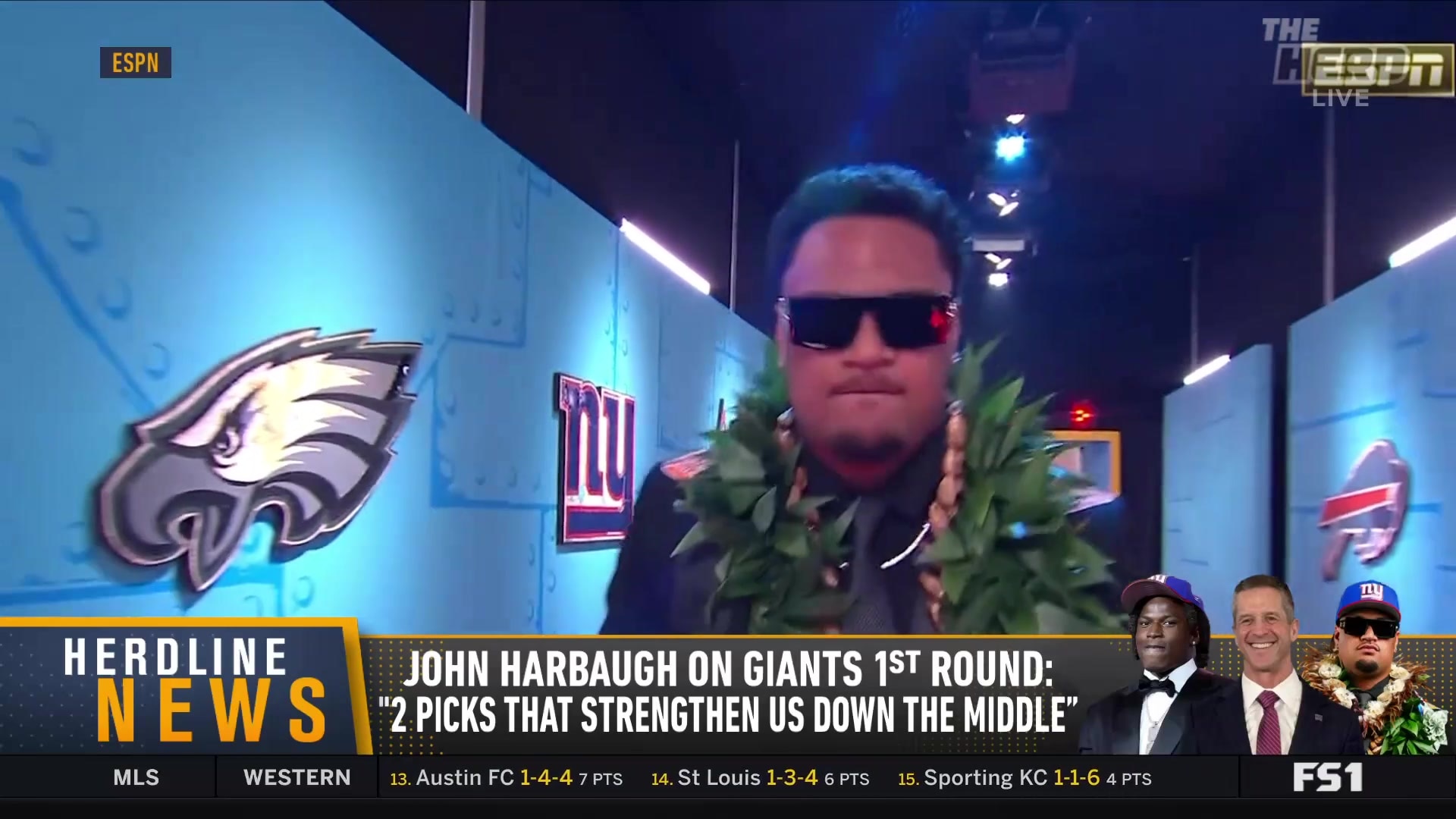 Colin Cowherd praises Giants' draft for strengthening offensive line